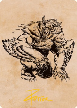 Owlbear (Showcase) Art Card (Gold-Stamped Signature) [Dungeons & Dragons: Adventures in the Forgotten Realms Art Series] | Gamers Paradise